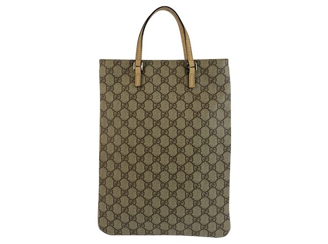 Gucci Tote Bag Brown Beige Cloth - view 2