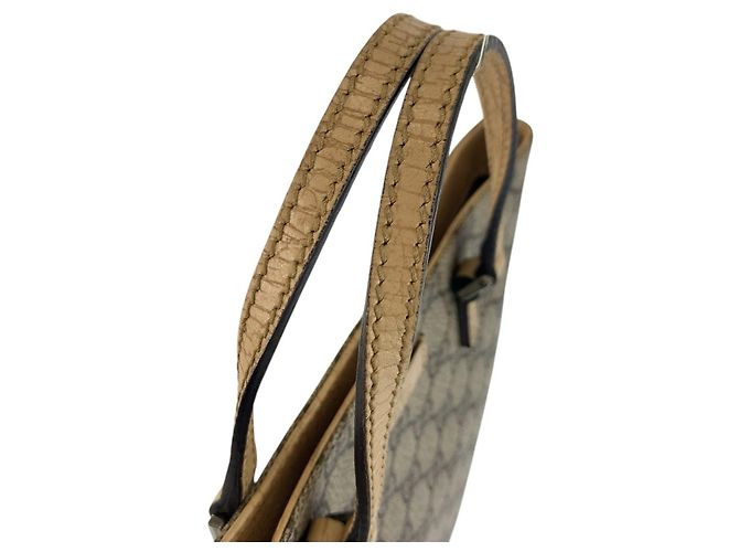 Gucci Tote Bag Brown Beige Cloth - view 7