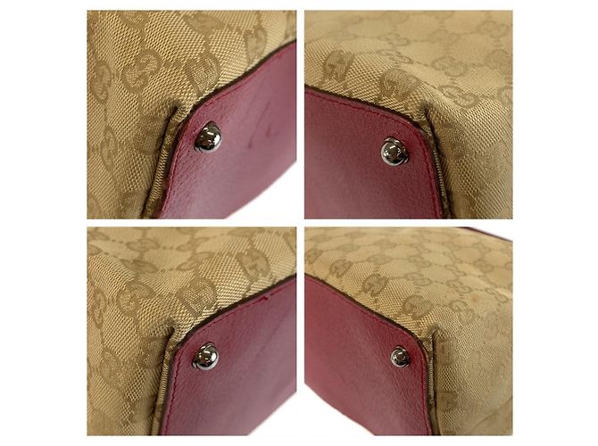 Borsa Tote Gucci GG Canvas Marrone Beige - vista 3
