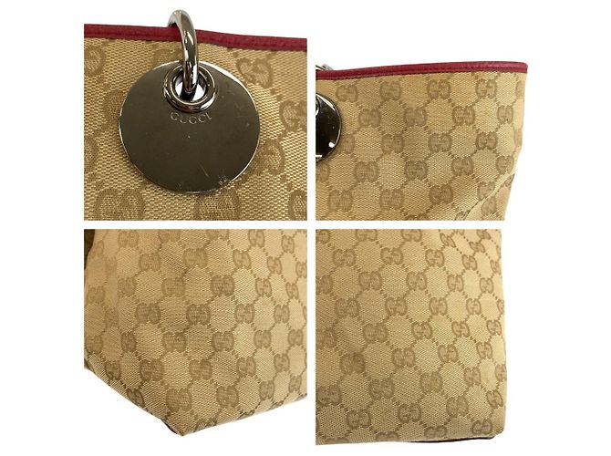 Borsa Tote Gucci GG Canvas Marrone Beige - vista 6