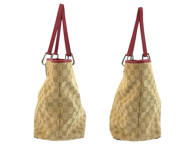 Borsa Tote Gucci GG Canvas Marrone Beige - vista 8