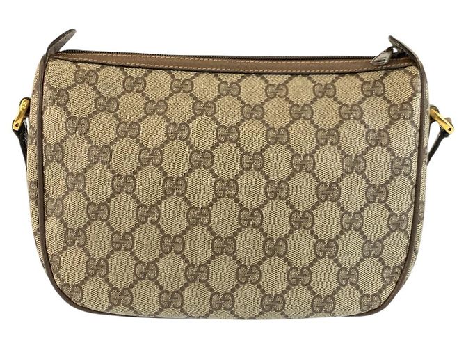 Bolsa de Ombro Gucci Vintage Sherry Line Marrom Bege - vista 2