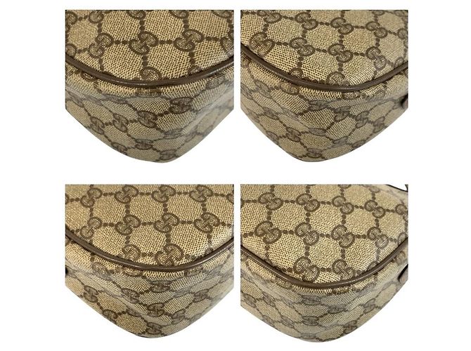 Bolsa de Ombro Gucci Vintage Sherry Line Marrom Bege - vista 4