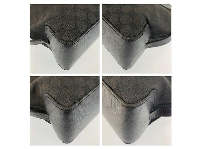 Borsa tote Gucci GG Canvas nera Nero - vista 4