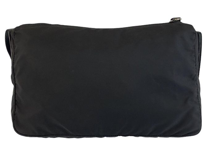 Bolso de hombro Prada Tessuto con logotipo triangular Negro - vista 2