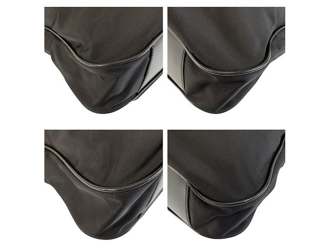 Borsa a spalla Gucci in nylon nero - vista 4