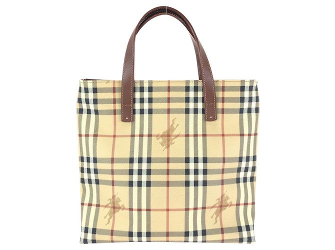 Sacola Burberry Nova Check Marrom Bege - vista 2