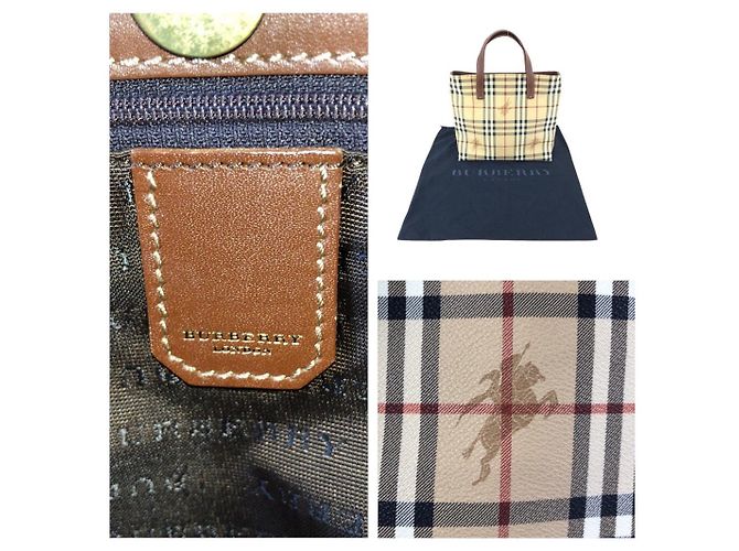 Sacola Burberry Nova Check Marrom Bege - vista 4