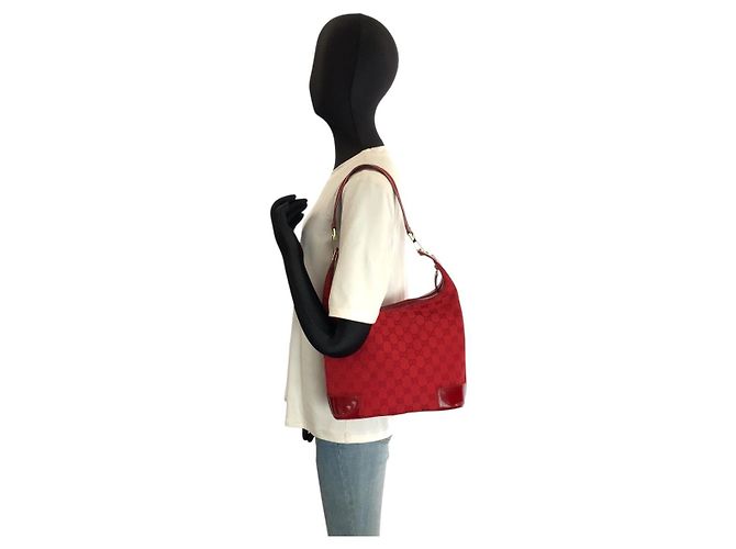 Borsa a tracolla hobo Gucci Rosso - vista 8