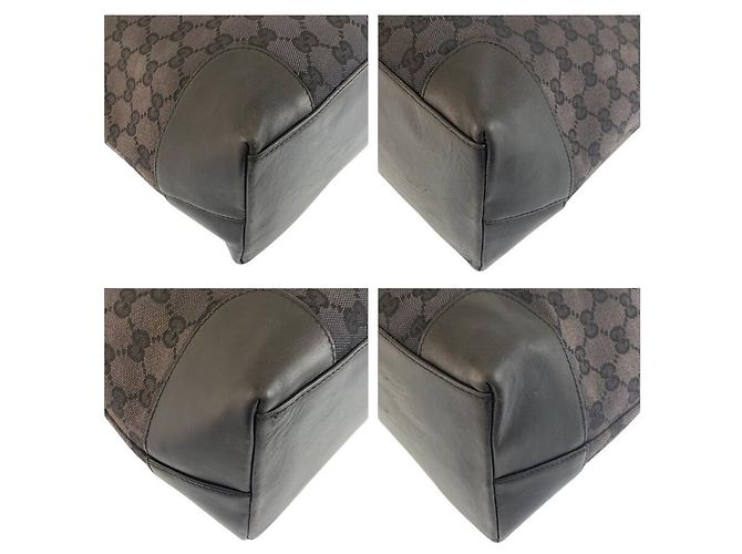 Borsa Tote Gucci GG Canvas Nero - vista 4