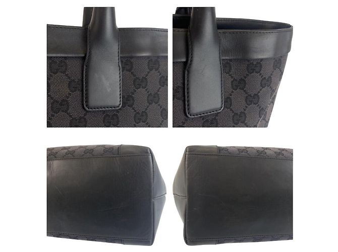 Borsa Tote Gucci GG Canvas Nero - vista 5
