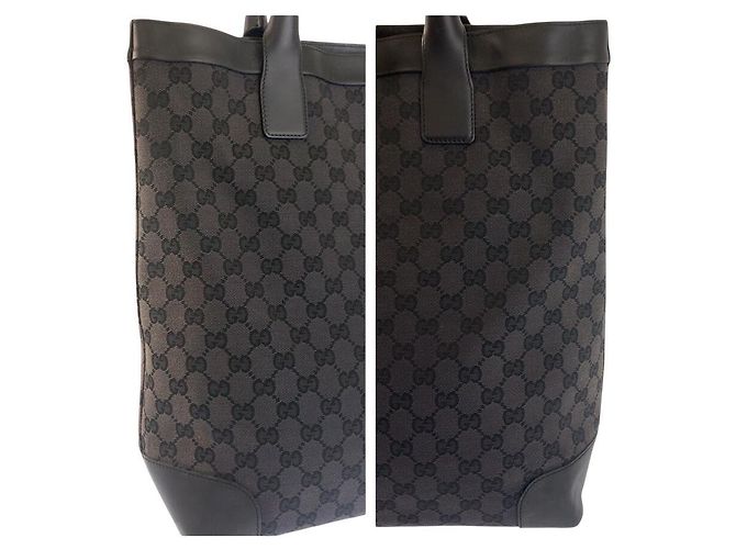Borsa Tote Gucci GG Canvas Nero - vista 6