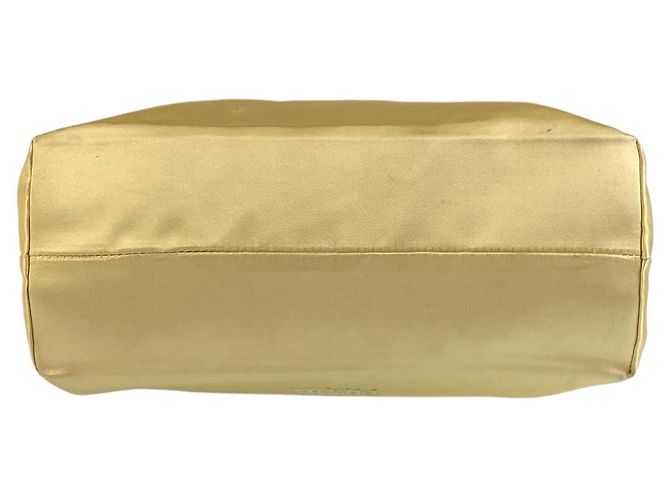 Saco tote Prada em cetim amarelo - vista 10
