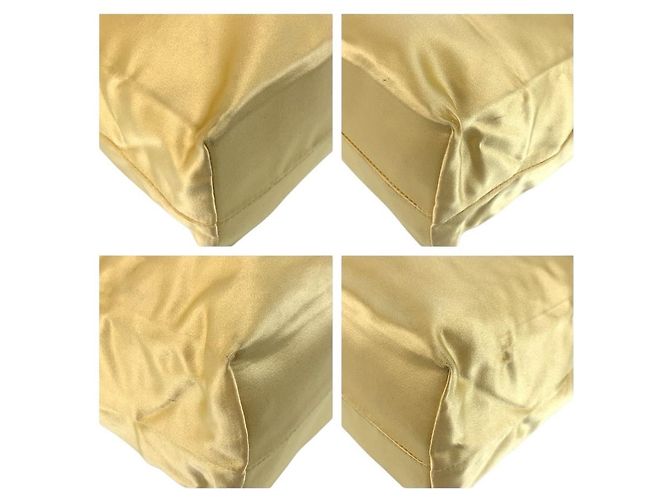 Saco tote Prada em cetim amarelo - vista 4