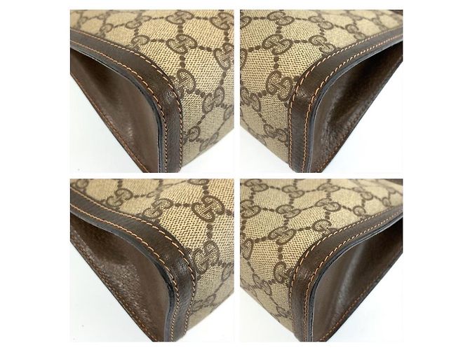 Pochette Gucci Marrone Beige in Tela - vista 4