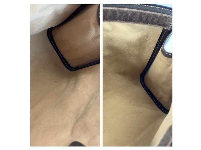 Pochette Gucci Marrone Beige in Tela - vista 5