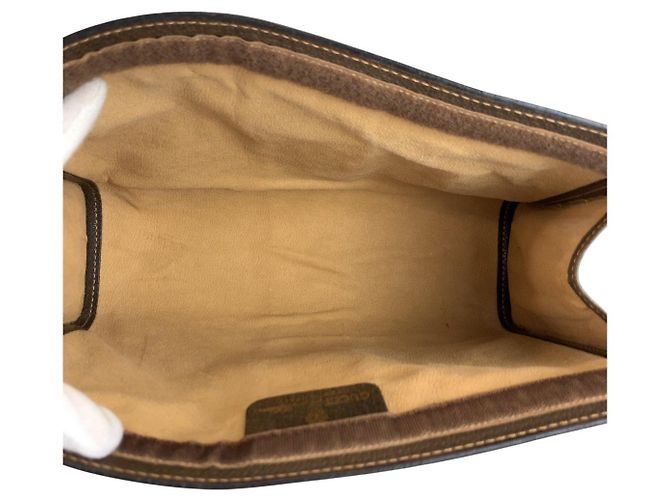 Pochette Gucci Marrone Beige in Tela - vista 7