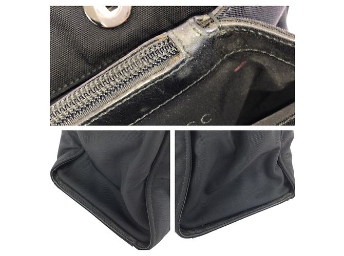 Gucci Bamboo Nylon Tote Bag Schwarz - Ansicht 5
