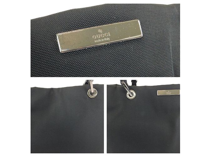 Gucci Bamboo Nylon Tote Bag Schwarz - Ansicht 6