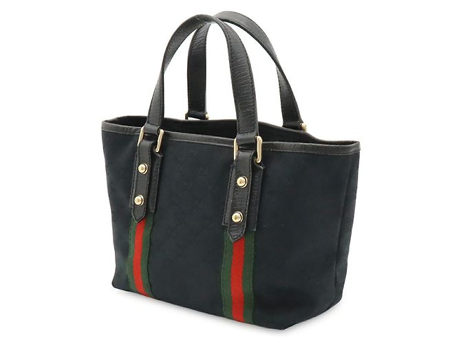 Mini Tote Gucci GG Canvas Nero - vista 2
