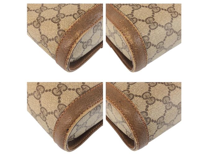 Borsa a tracolla Gucci Sherry Line Marrone Beige - vista 4