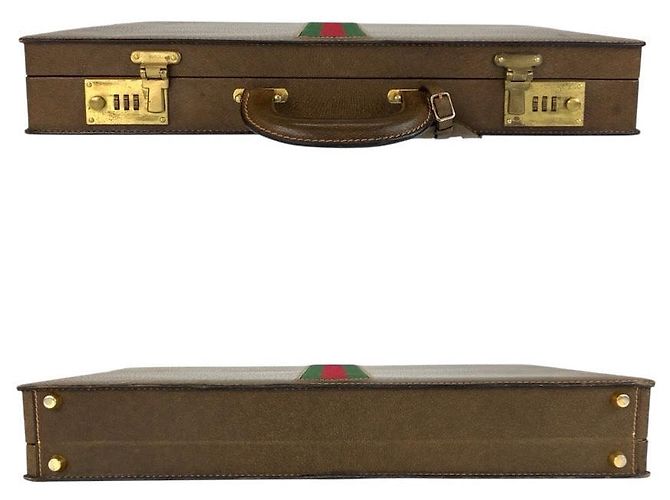 Borsetta Gucci Sherry Line Marrone - vista 10