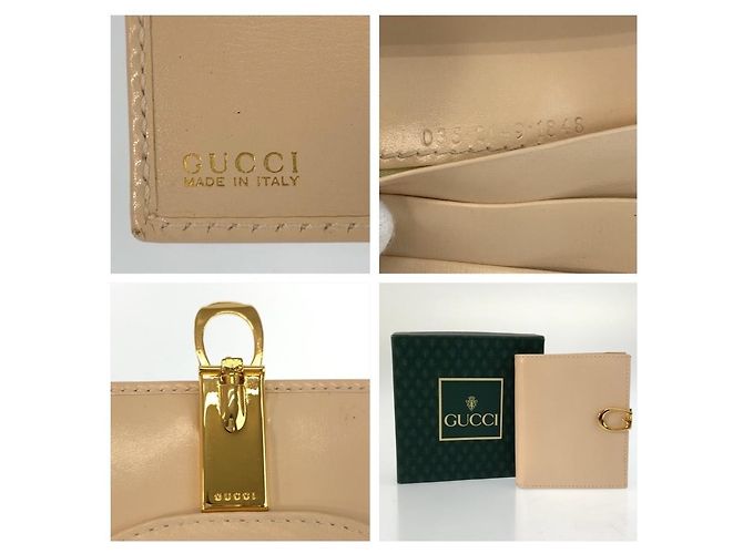 Portafoglio compatto Gucci G Logo Marrone Beige - vista 3