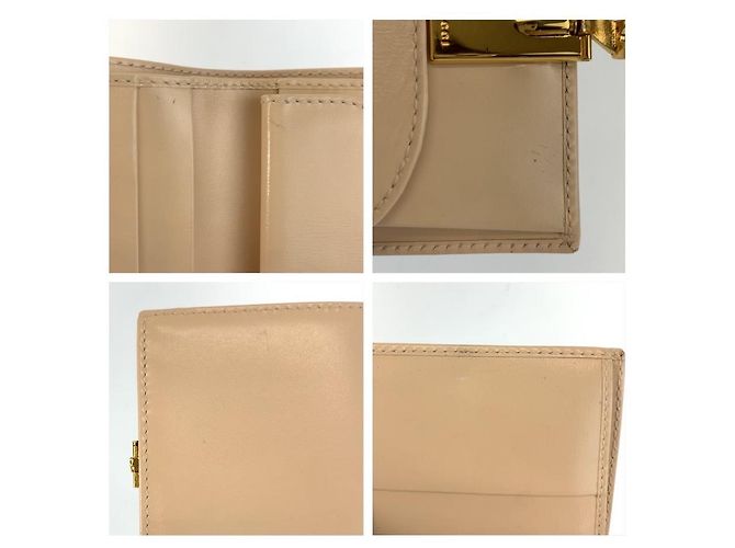 Portafoglio compatto Gucci G Logo Marrone Beige - vista 9