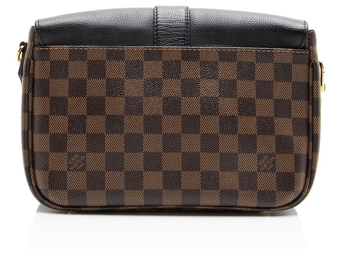 Borsa a tracolla Louis Vuitton Damier Ebene Calfskin Clapton PM Nero - vista 3