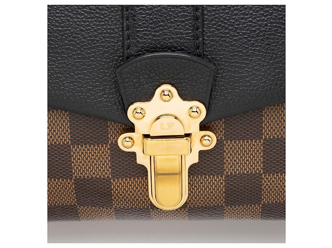 Borsa a tracolla Louis Vuitton Damier Ebene Calfskin Clapton PM Nero - vista 9