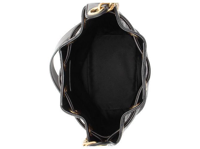Autre Marque Borsa bucket piccola Cassandre Saint Laurent in pelle di agnello matelassé Nero - vista 7