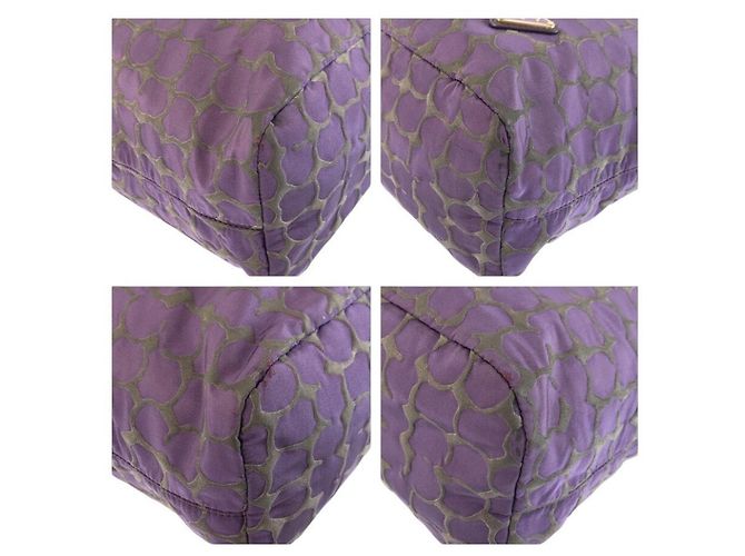 Tote Sac cabas Prada en nylon violet - vue 4