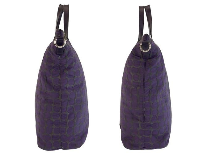 Tote Sac cabas Prada en nylon violet - vue 7