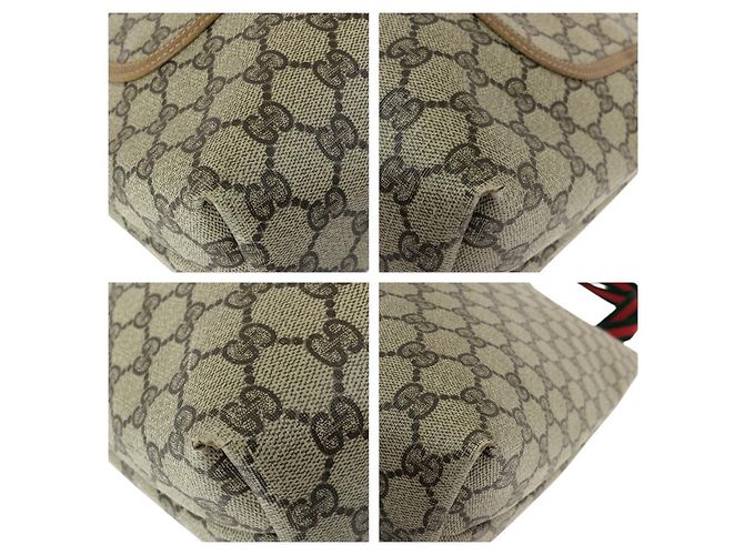 Borsa Tote Gucci GG Supreme Marrone Beige - vista 3