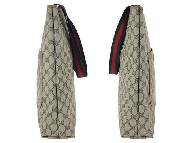 Borsa Tote Gucci GG Supreme Marrone Beige - vista 8