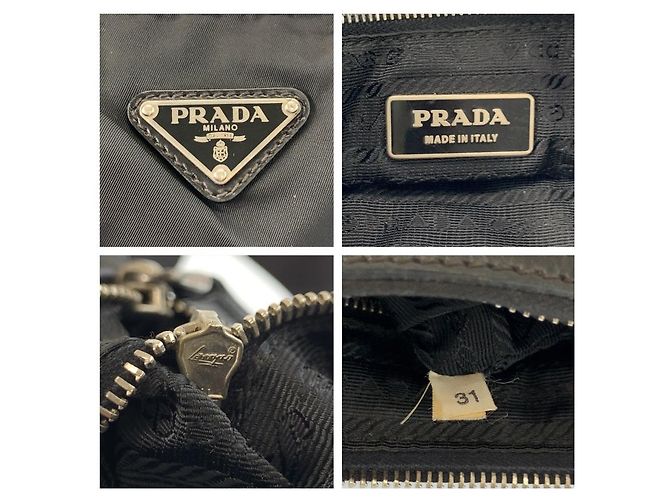 Borsa a tracolla Prada Tessuto Nero - vista 3