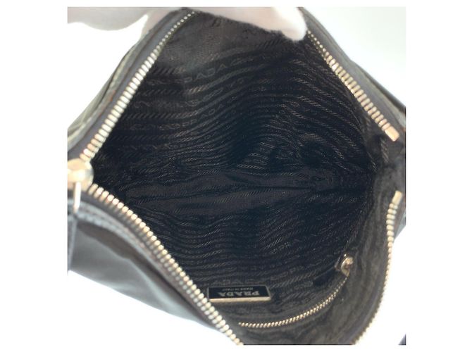 Borsa a tracolla Prada Tessuto Nero - vista 8