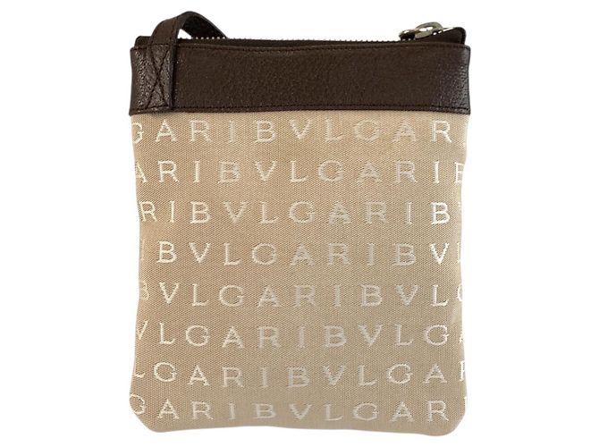 Bulgari Borsa a tracolla Bvlgari Logo Mania Marrone Beige - vista 2