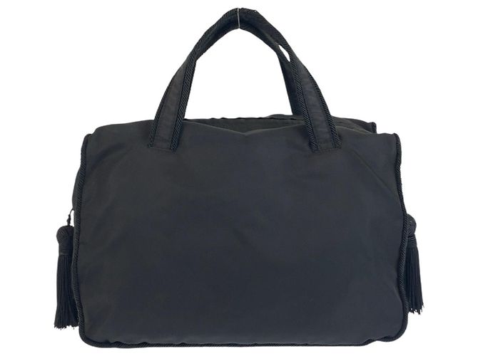 Sac à main Prada Tessuto Beads Logo Noir - vue 2