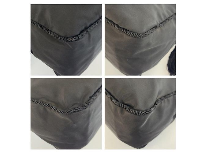 Sac à main Prada Tessuto Beads Logo Noir - vue 4