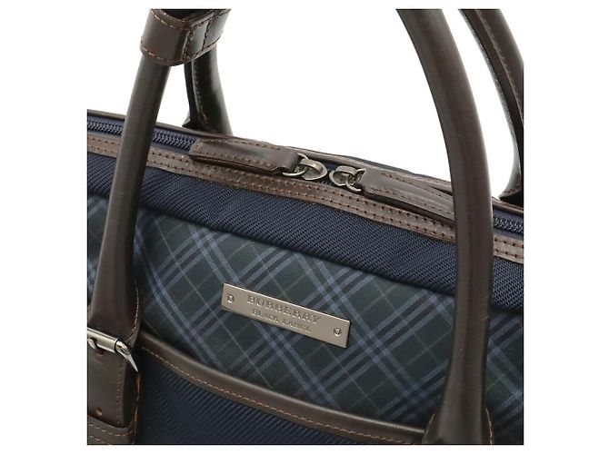 Cartella Burberry in nylon blu - vista 5