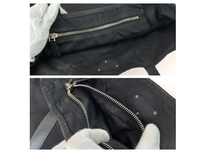 Saco Tote Prada Tessuto Saffiano Preto - vista 6
