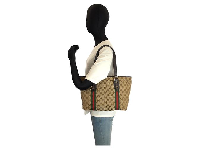 Borsa Tote Gucci GG Canvas Multicolore - vista 5