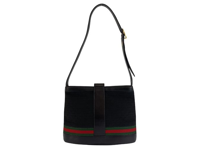 Bolsa de Ombro Gucci Micro GG Interlocking Preto - vista 2