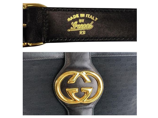 Bolsa de Ombro Gucci Micro GG Interlocking Preto - vista 3