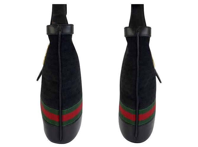 Bolsa de Ombro Gucci Micro GG Interlocking Preto - vista 8