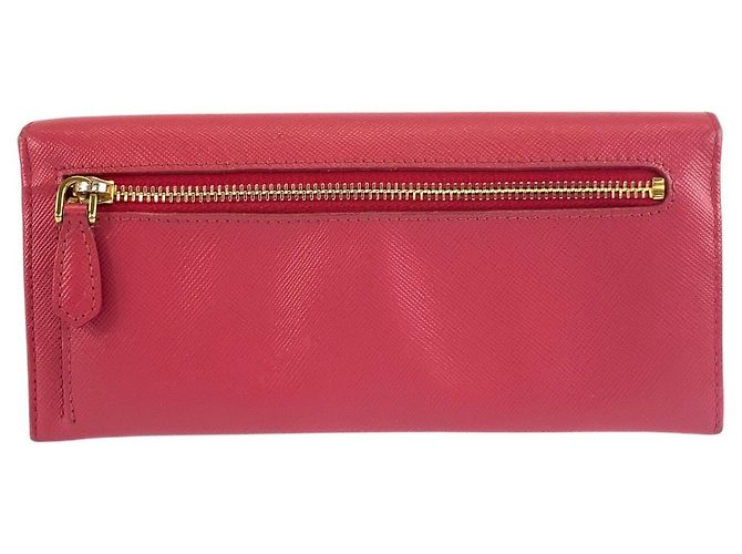 Portafoglio lungo Prada Saffiano Ribbon Rosa - vista 2