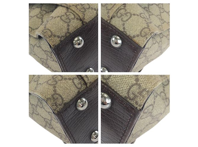 Valigetta Gucci Marrone Beige in Tela - vista 3