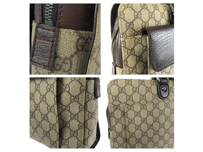 Valigetta Gucci Marrone Beige in Tela - vista 6