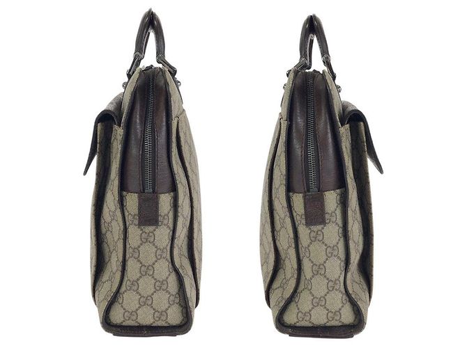 Valigetta Gucci Marrone Beige in Tela - vista 8